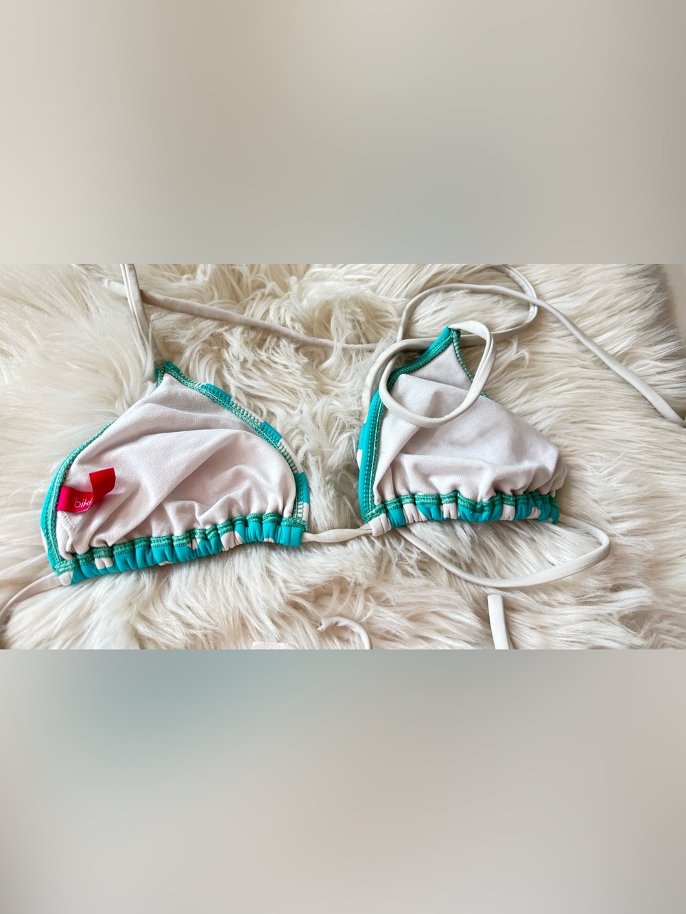The Bikini Lab Turquoise and White Polka Dot Bikini Set - Picture 7 of 8